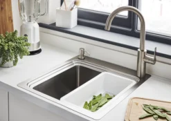 GoodHome Romesco Stainless Steel Rectangular 1 Bowl Sink (W)511mm 25 GoodHome Romesco Stainless Steel Rectangular 1 Bowl Sink (W)511mm -Goodhome goodhome romesco stainless steel rectangular 1 bowl sink w 511mm3663602791935 20i