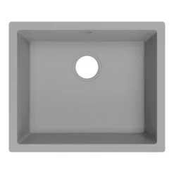 GoodHome Sorrel Grey Composite Quartz 1 Bowl Kitchen Sink (W)550mm X (L)460mm