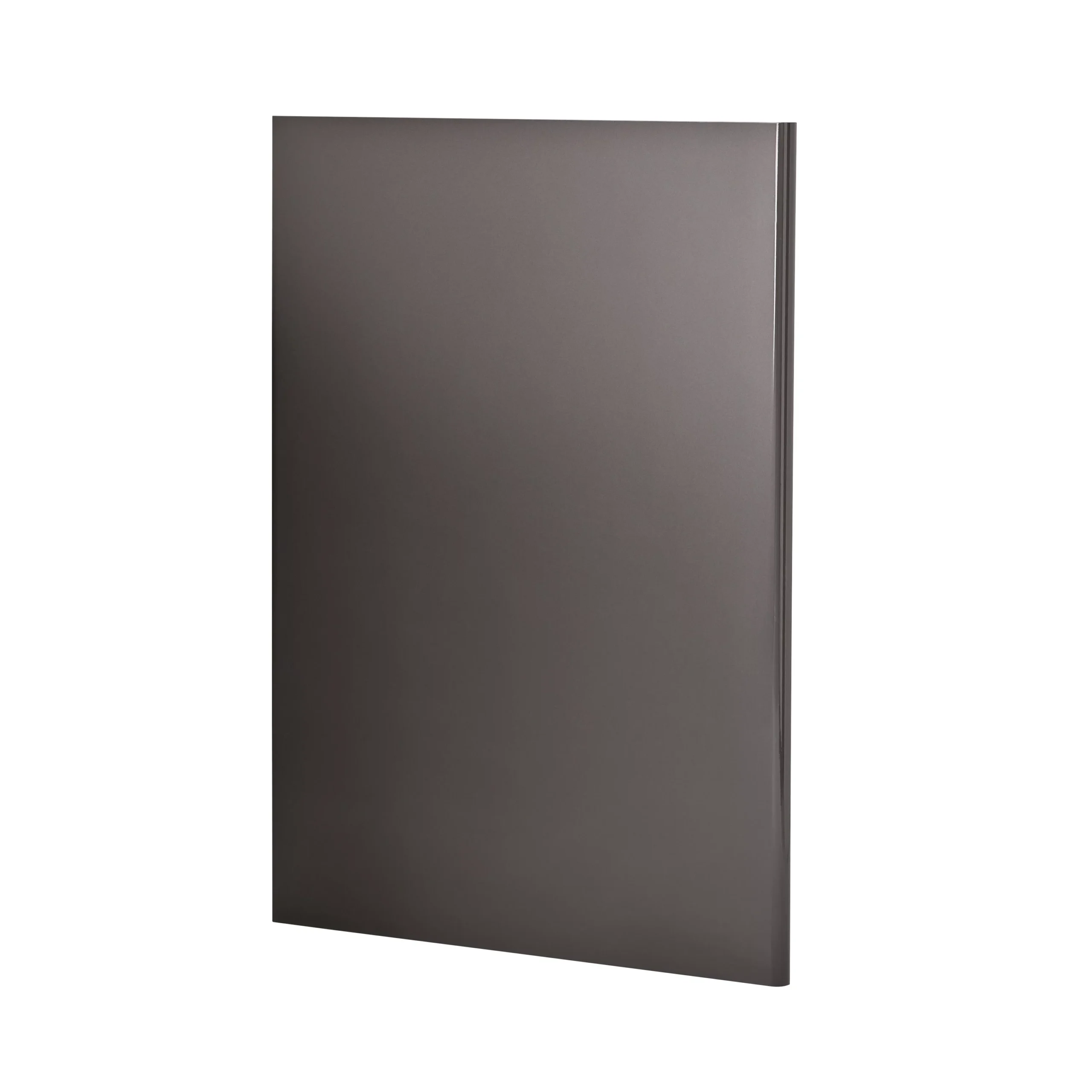 GoodHome Stevia & Garcinia Innovo Handleless Gloss Anthracite Slab Clad On End Panel (H)934mm (W)640mm 2 GoodHome Stevia & Garcinia Innovo Handleless Gloss Anthracite Slab Clad On End Panel (H)934mm (W)640mm - Image 2