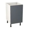 GoodHome Stevia Gloss Anthracite Slab Base Kitchen Cabinet (W)500mm (H)720mm