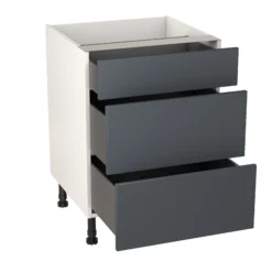 Goodhome -Goodhome goodhome stevia gloss anthracite slab base kitchen cabinet w 600mm h 720mm5059340702513 21c bq