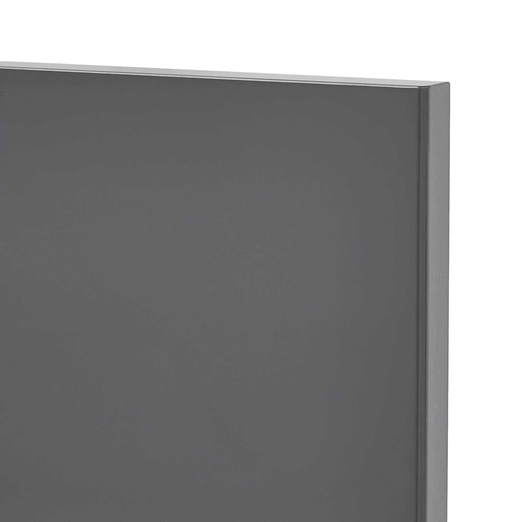 GoodHome Stevia Gloss Anthracite Slab Cabinet Door (H)715mm (T)18mm 2 GoodHome Stevia Gloss Anthracite Slab Cabinet Door (H)715mm (T)18mm - Image 2