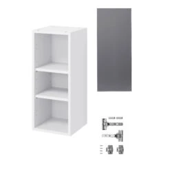 GoodHome Stevia Gloss Anthracite Slab Wall Kitchen Cabinet (W)300mm (H)720mm -Goodhome goodhome stevia gloss anthracite slab wall kitchen cabinet w 300mm h 720mm5059340702582 07c bq