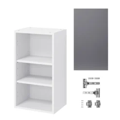 GoodHome Stevia Gloss Anthracite Slab Wall Kitchen Cabinet (W)400mm (H)720mm -Goodhome goodhome stevia gloss anthracite slab wall kitchen cabinet w 400mm h 720mm5059340702599 07c bq