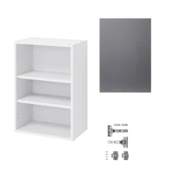 GoodHome Stevia Gloss Anthracite Slab Wall Kitchen Cabinet (W)500mm (H)720mm -Goodhome goodhome stevia gloss anthracite slab wall kitchen cabinet w 500mm h 720mm5059340702605 07c bq