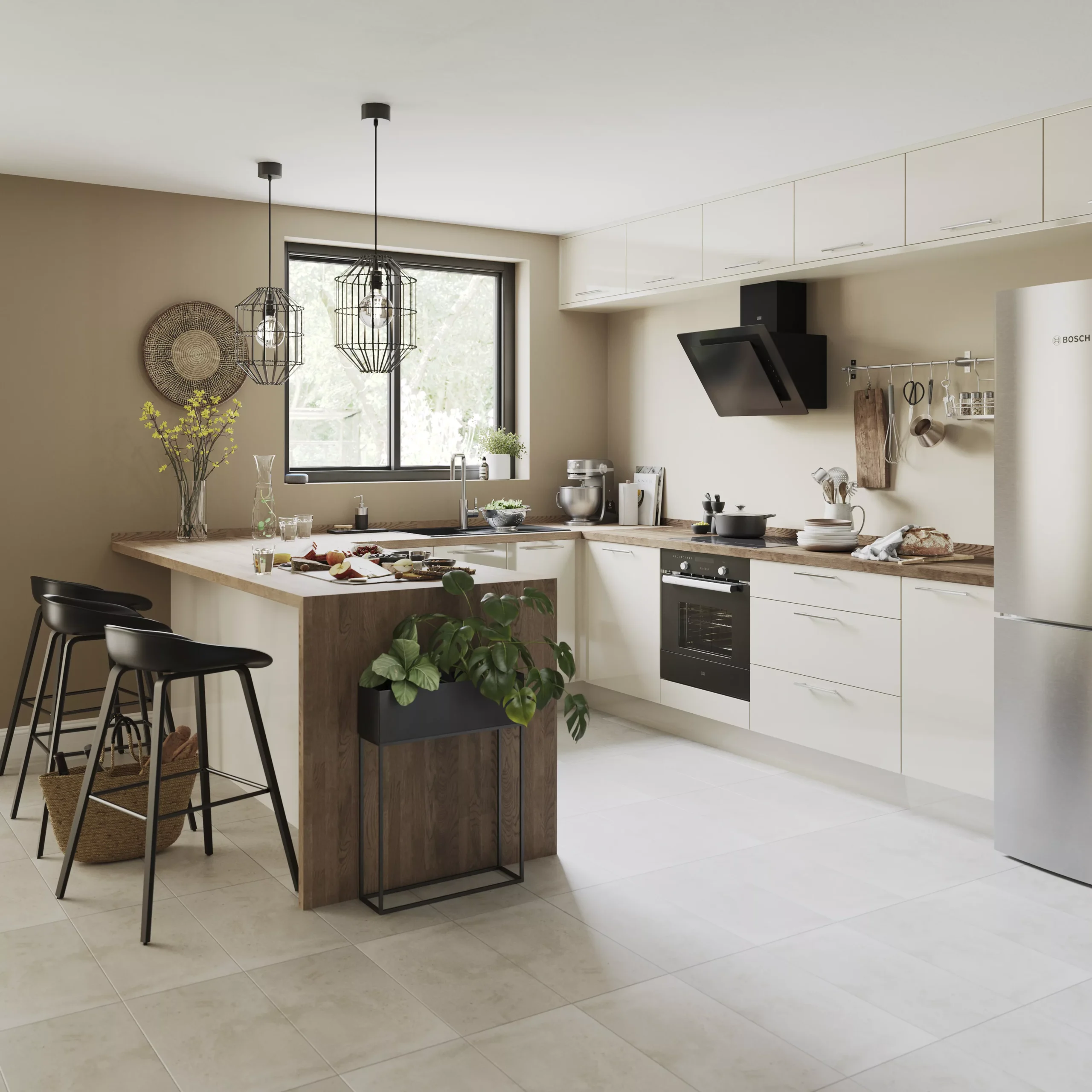 GoodHome Stevia Gloss Cream Slab Drawer Front, Bridging Door & Bi Fold Door, (W)500mm (H)356mm (T)18mm 6 GoodHome Stevia Gloss Cream Slab Drawer Front, Bridging Door & Bi Fold Door, (W)500mm (H)356mm (T)18mm - Image 6