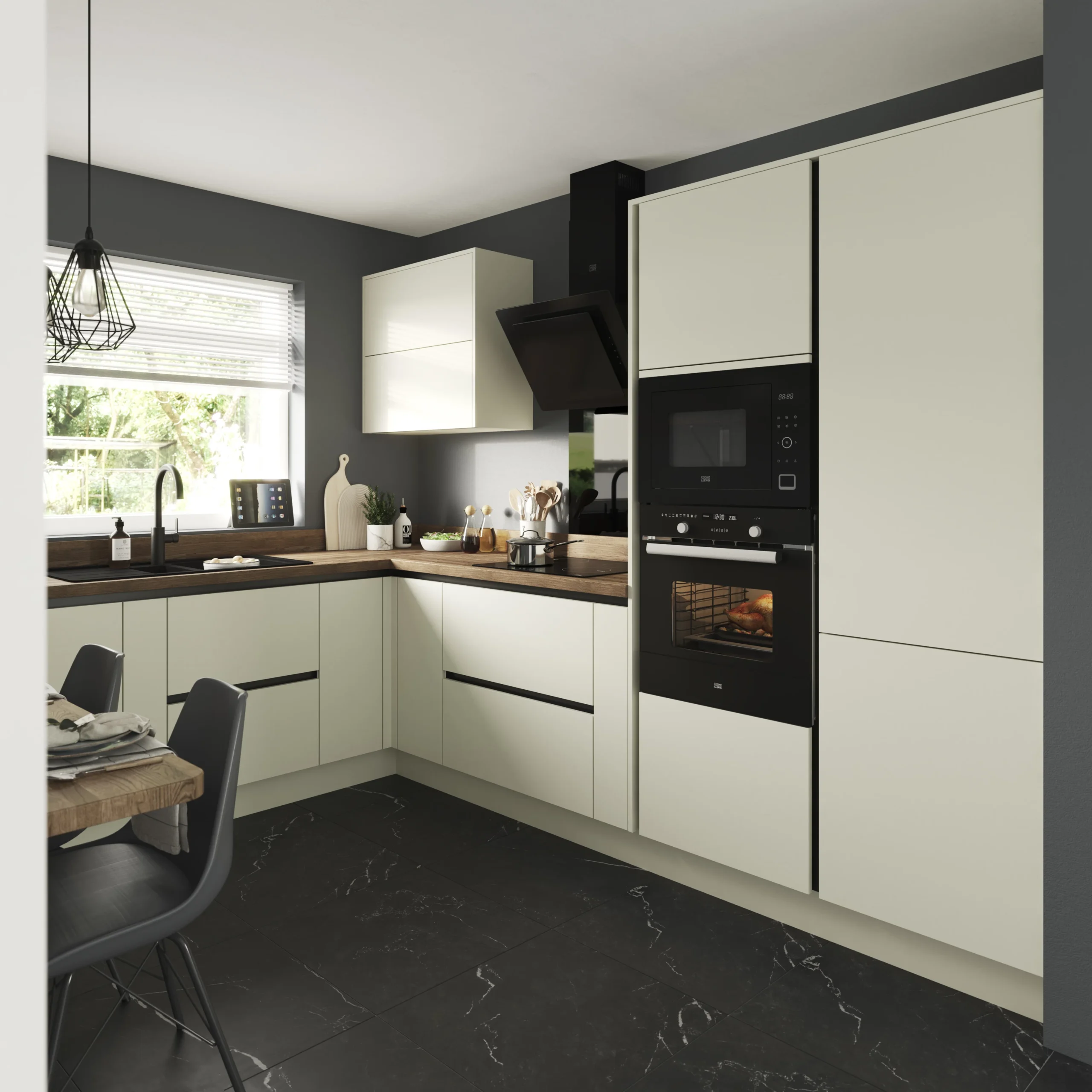 GoodHome Stevia Gloss Cream Slab Highline Cabinet Door (W)300mm (H)715mm (T)18mm 8 GoodHome Stevia Gloss Cream Slab Highline Cabinet Door (W)300mm (H)715mm (T)18mm - Image 8