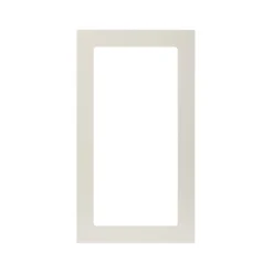 GoodHome Stevia Gloss Cream Slab Tall Glazed Cabinet Door (W)500mm (H)895mm (T)18mm