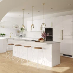 GoodHome Stevia Gloss White Slab Drawer Front, Bridging Door & Bi Fold Door, (W)500mm (H)356mm (T)18mm -Goodhome goodhome stevia gloss white slab drawer front bridging door bi fold door w 500mm h 356mm t 18mm3663602647225 16i