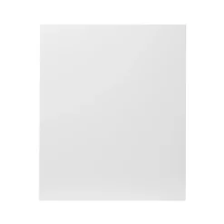 GoodHome Stevia Gloss White Slab Tall Appliance Cabinet Door (W)600mm (H)723mm (T)18mm