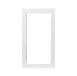 GoodHome Stevia Gloss White Slab Tall Glazed Cabinet Door (W)500mm (H)895mm (T)18mm