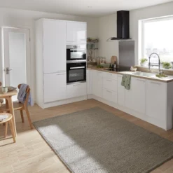 GoodHome Stevia Gloss White Slab Tall Larder Cabinet Door (W)300mm (H)1467mm (T)18mm -Goodhome goodhome stevia gloss white slab tall larder cabinet door w 300mm h 1467mm t 18mm3663602647225 52i