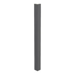 GoodHome Stevia Innovo Handleless Gloss Anthracite Slab Standard Corner Post, (W)48mm (H)715mm