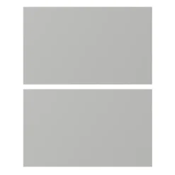 GoodHome Stevia Innovo Handleless Matt Pewter Grey Slab Standard Drawer End Panel (H)340mm (W)595mm