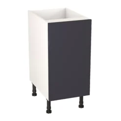 GoodHome Stevia Matt Blue Slab Base Kitchen Cabinet (W)400mm (H)720mm