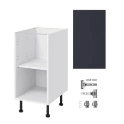 GoodHome Stevia Matt Blue Slab Base Kitchen Cabinet (W)400mm (H)720mm -Goodhome goodhome stevia matt blue slab base kitchen cabinet w 400mm h 720mm5059340702643 07c bq