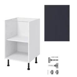 GoodHome Stevia Matt Blue Slab Base Kitchen Cabinet (W)500mm (H)720mm -Goodhome goodhome stevia matt blue slab base kitchen cabinet w 500mm h 720mm5059340702650 07c bq