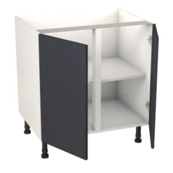 Goodhome -Goodhome goodhome stevia matt blue slab base kitchen cabinet w 800mm h 720mm5059340702674 21c bq