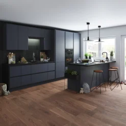 GoodHome Stevia Matt Blue Slab Larder Cabinet Door (W)500mm (H)1287mm (T)18mm -Goodhome goodhome stevia matt blue slab larder cabinet door w 500mm h 1287mm t 18mm5059340242583 20i
