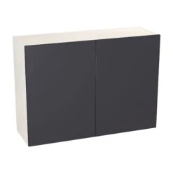 GoodHome Stevia Matt Blue Slab Wall Kitchen Cabinet (W)1000mm (H)720mm