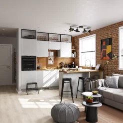 GoodHome Stevia Matt Pewter Grey Slab Tall End Panel (H)2400mm (W)610mm 19 GoodHome Stevia Matt Pewter Grey Slab Tall End Panel (H)2400mm (W)610mm -Goodhome goodhome stevia matt pewter grey slab tall end panel h 2400mm w 610mm5059340088631 02i