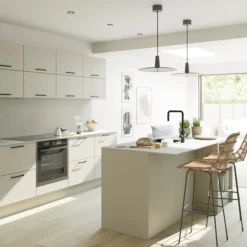 GoodHome Stevia Matt Sandstone Slab 70:30 Larder Cabinet Door (W)500mm (H)1287mm (T)18mm -Goodhome goodhome stevia matt sandstone slab 70 30 larder cabinet door w 500mm h 1287mm t 18mm5059340442747 11i