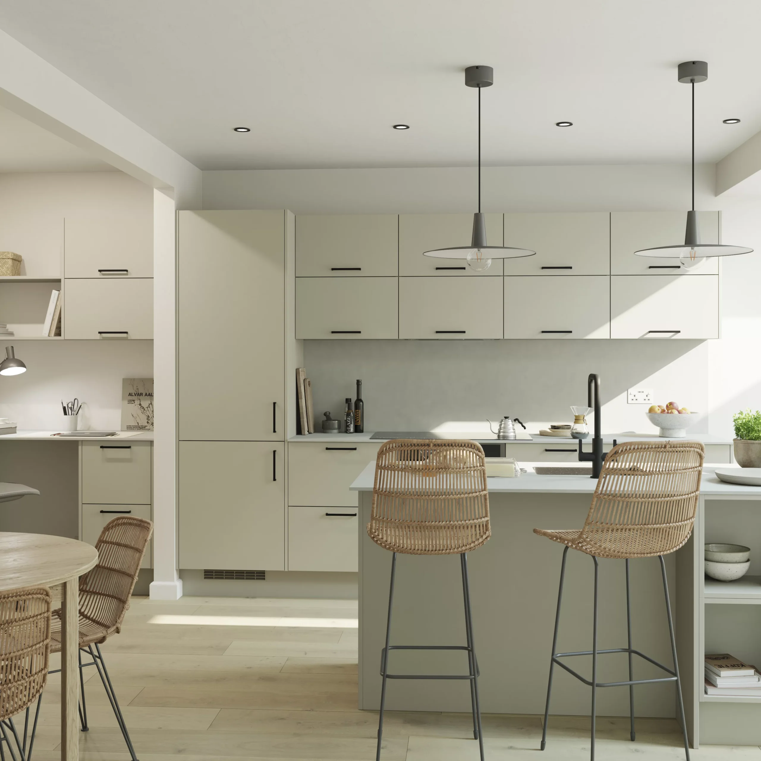 GoodHome Stevia Matt Sandstone Slab Standard Base Clad On End Panel (H)715mm (W)595mm 4 GoodHome Stevia Matt Sandstone Slab Standard Base Clad On End Panel (H)715mm (W)595mm - Image 4