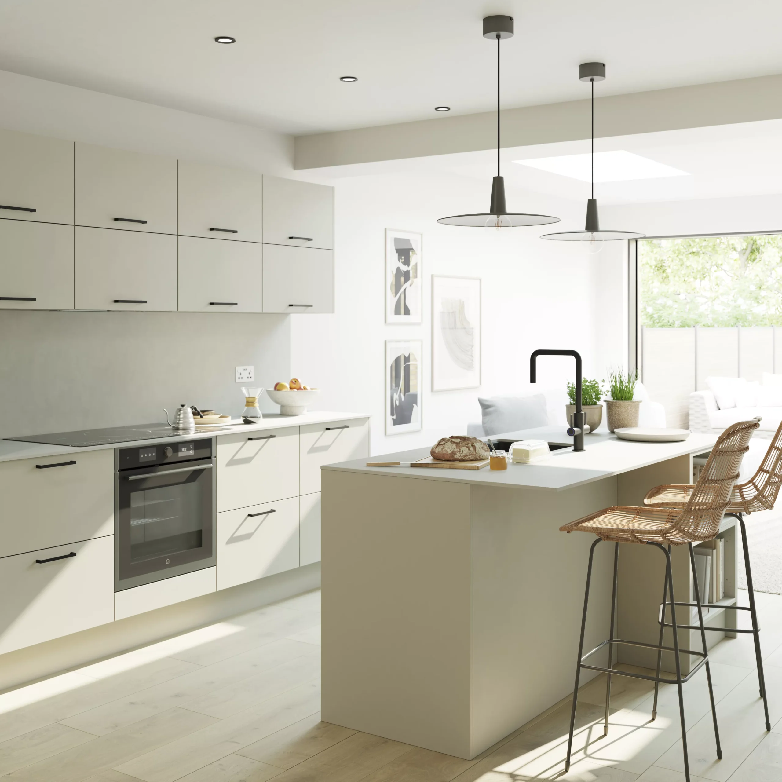 GoodHome Stevia Matt Sandstone Slab Standard Base Clad On End Panel (H)715mm (W)595mm 5 GoodHome Stevia Matt Sandstone Slab Standard Base Clad On End Panel (H)715mm (W)595mm - Image 5