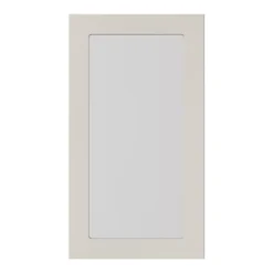 GoodHome Stevia Matt Sandstone Slab Tall Glazed Cabinet Door (W)500mm (H)895mm (T)18mm