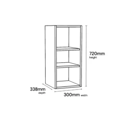 GoodHome Stevia Matt White Standard Wall Cabinet, (W)300mm (D)338mm -Goodhome goodhome stevia matt white standard wall cabinet w 300mm d 338mm3663602352037 01t bq