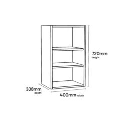 GoodHome Stevia Matt White Standard Wall Cabinet, (W)400mm (D)338mm 17 GoodHome Stevia Matt White Standard Wall Cabinet, (W)400mm (D)338mm -Goodhome goodhome stevia matt white standard wall cabinet w 400mm d 338mm3663602352044 01t bq