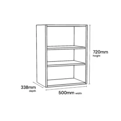 GoodHome Stevia Matt White Standard Wall Cabinet, (W)500mm (D)338mm -Goodhome goodhome stevia matt white standard wall cabinet w 500mm d 338mm3663602352051 01t bq
