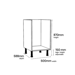 GoodHome Stevia White Base Unit, (W)500mm 21 GoodHome Stevia White Base Unit, (W)500mm -Goodhome goodhome stevia white base unit w 500mm3663602351795 01t bq