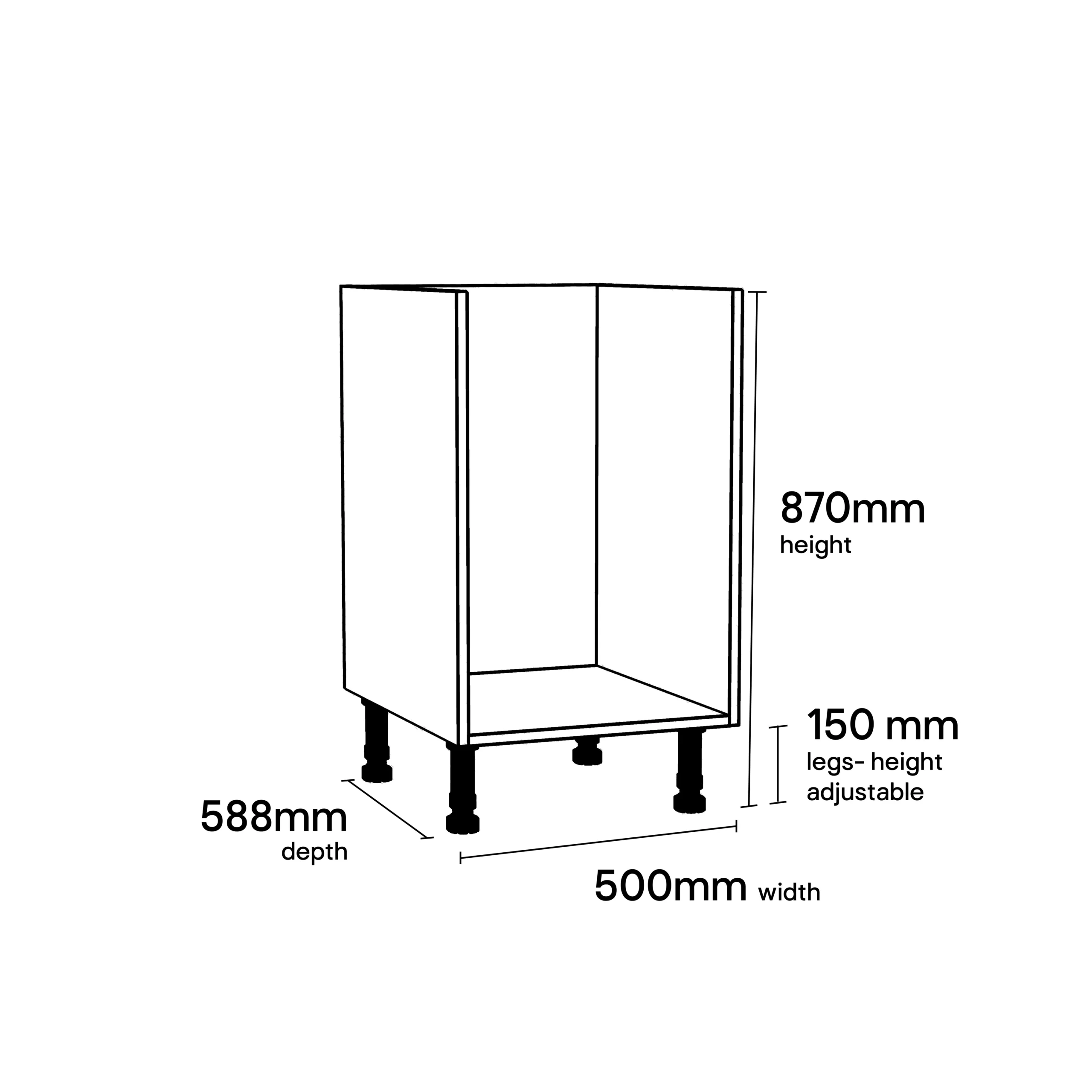 GoodHome Stevia White Base Unit, (W)500mm 11 GoodHome Stevia White Base Unit, (W)500mm - Image 11