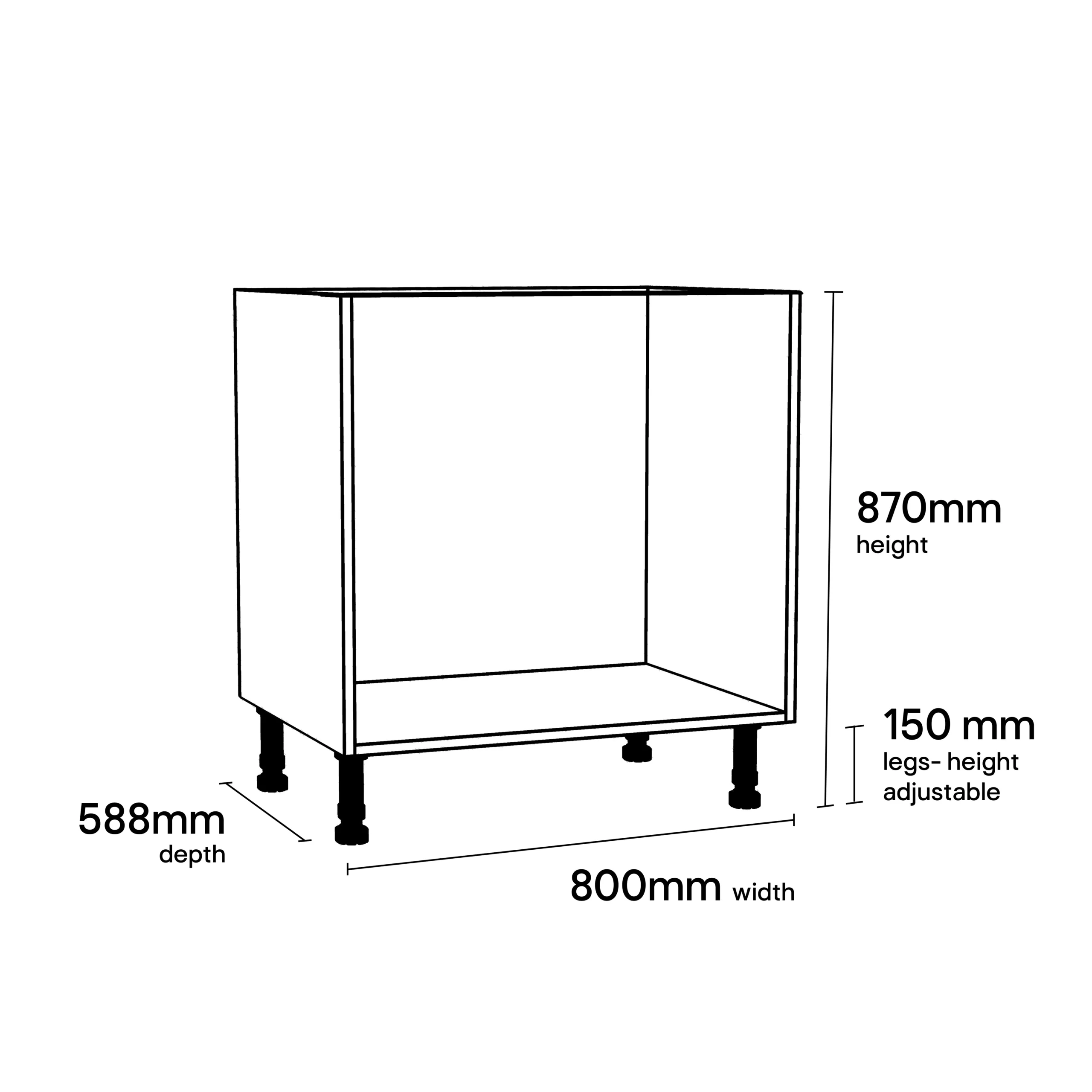 GoodHome Stevia White Base Unit, (W)800mm 12 GoodHome Stevia White Base Unit, (W)800mm - Image 12