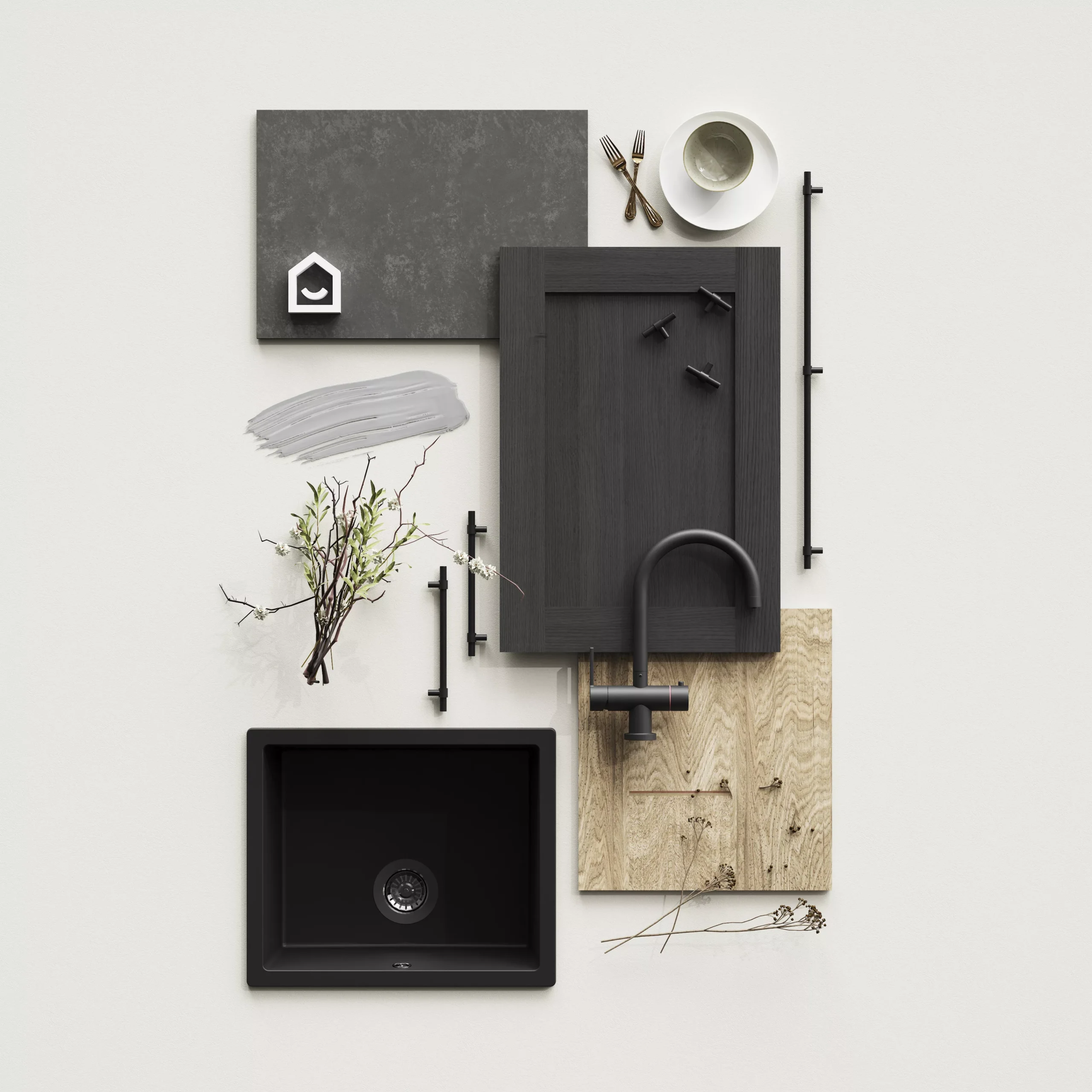 GoodHome Verbena Glazed Cabinet Door (W)300mm (H)715mm (T)20mm 6 GoodHome Verbena Glazed Cabinet Door (W)300mm (H)715mm (T)20mm - Image 6