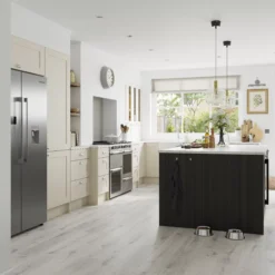 GoodHome Verbena Matt Cashmere Painted Natural Ash Shaker 70:30 Larder Cabinet Door (W)600mm (H)1287mm (T)20mm -Goodhome goodhome verbena matt cashmere painted natural ash shaker 70 30 larder cabinet door w 600mm h 1287mm t 20mm5059340794204 12i