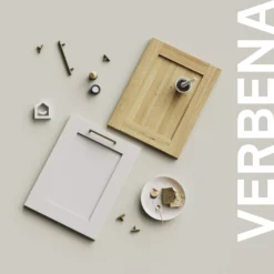 GoodHome Verbena Matt Cashmere Painted Natural Ash Shaker Drawer Front, Bridging Door & Bi Fold Door, (W)600mm (H)356mm (T)20mm -Goodhome goodhome verbena matt cashmere painted natural ash shaker drawer front bridging door bi fold door w 600mm h 356mm t 20mm3663602653523 06i