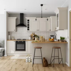 GoodHome Verbena Matt Cashmere Painted Natural Ash Shaker Highline Cabinet Door (W)600mm (H)715mm (T)20mm -Goodhome goodhome verbena matt cashmere painted natural ash shaker highline cabinet door w 600mm h 715mm t 20mm3663602653462 02i