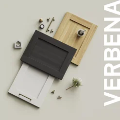 GoodHome Verbena Matt Cashmere Painted Natural Ash Shaker Highline Cabinet Door (W)600mm (H)715mm (T)20mm -Goodhome goodhome verbena matt cashmere painted natural ash shaker highline cabinet door w 600mm h 715mm t 20mm5059340798998 30i