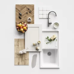 GoodHome Verbena Matt Cashmere Painted Natural Ash Shaker Tall Appliance Cabinet Door (W)600mm (H)633mm (T)20mm -Goodhome goodhome verbena matt cashmere painted natural ash shaker tall appliance cabinet door w 600mm h 633mm t 20mm3663602653486 20i