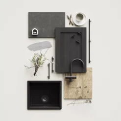 GoodHome Verbena Matt Charcoal Shaker Tall Appliance Cabinet Door (W)600mm (H)723mm (T)20mm -Goodhome goodhome verbena matt charcoal shaker tall appliance cabinet door w 600mm h 723mm t 20mm5059340798271 20i