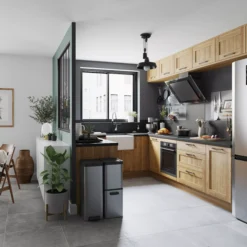 GoodHome Verbena Natural Oak Shaker Highline Cabinet Door (W)300mm (H)715mm (T)20mm -Goodhome goodhome verbena natural oak shaker highline cabinet door w 300mm h 715mm t 20mm3663602654018 24i