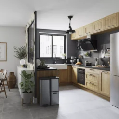 GoodHome Verbena Natural Oak Shaker Highline Cabinet Door (W)400mm (H)715mm (T)20mm -Goodhome goodhome verbena natural oak shaker highline cabinet door w 400mm h 715mm t 20mm3663602654018 22i