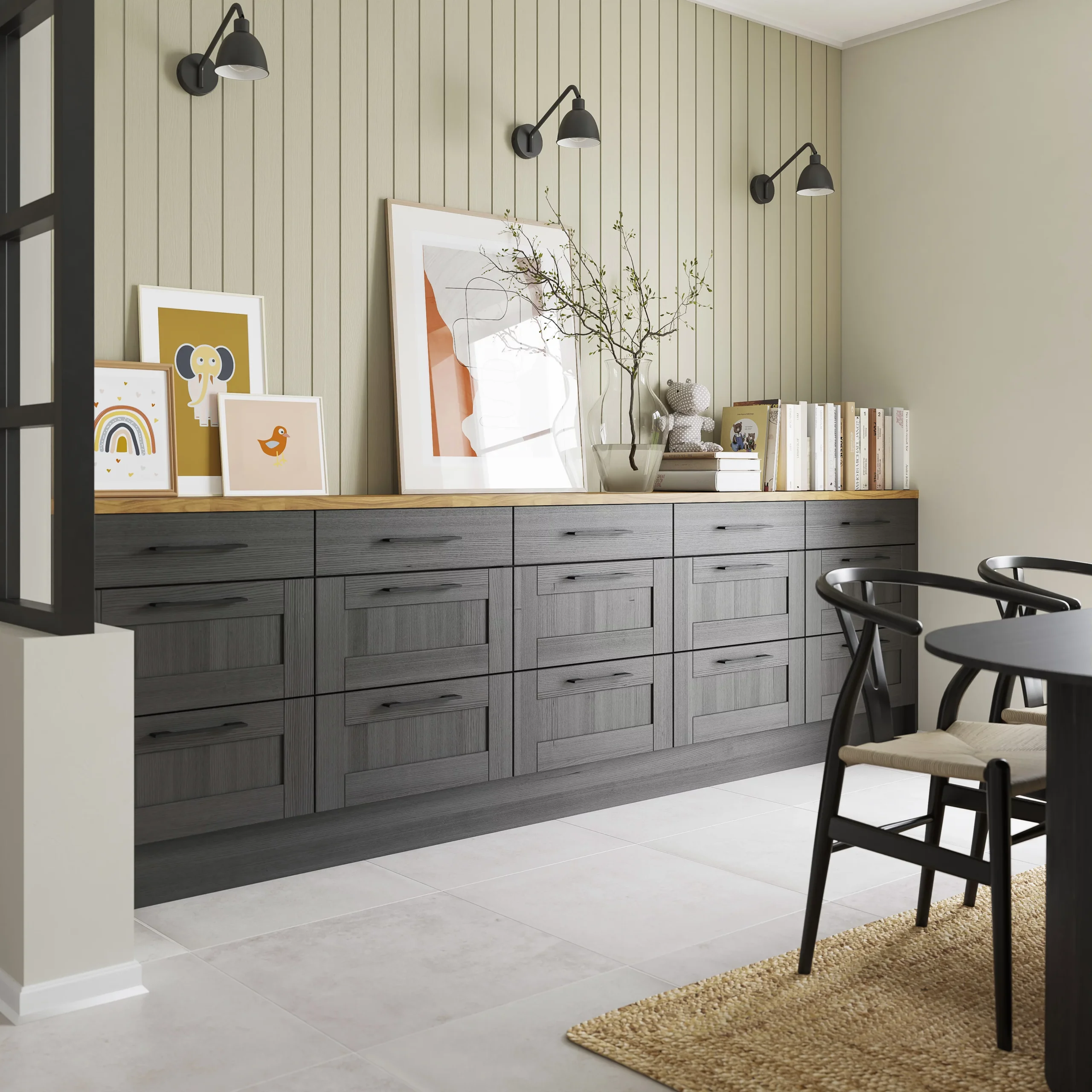 GoodHome Verbena Natural Oak Shaker Tall Appliance Cabinet Door (W)600mm (H)867mm (T)20mm 11 GoodHome Verbena Natural Oak Shaker Tall Appliance Cabinet Door (W)600mm (H)867mm (T)20mm - Image 11