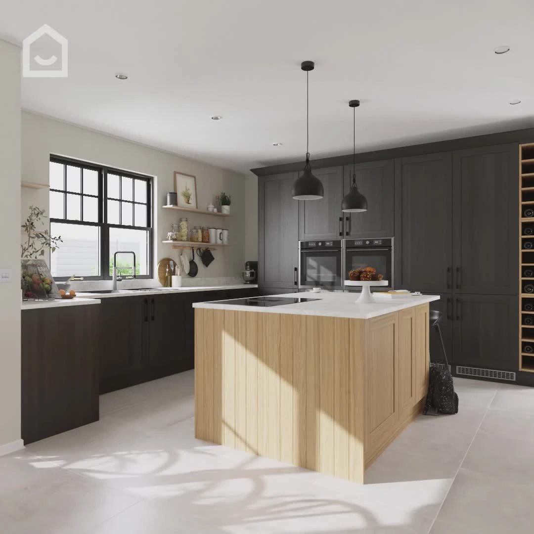 GoodHome Verbena Natural Oak Shaker Tall Appliance Cabinet Door (W)600mm (H)867mm (T)20mm 2 GoodHome Verbena Natural Oak Shaker Tall Appliance Cabinet Door (W)600mm (H)867mm (T)20mm - Image 2